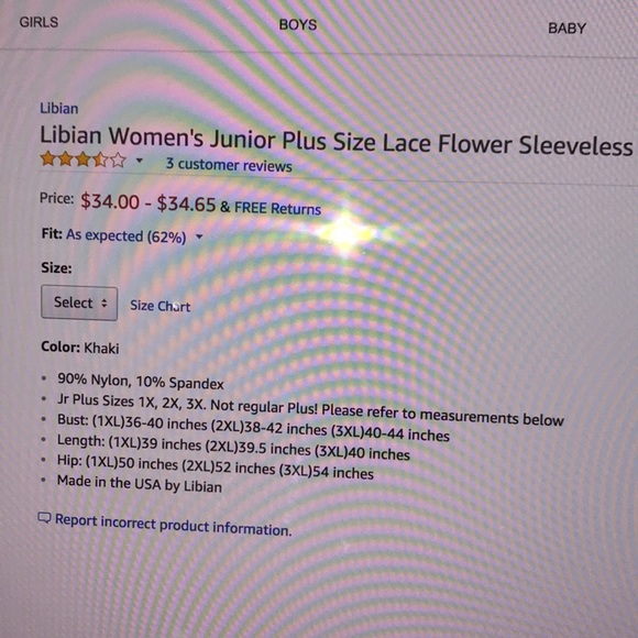 FINAL PRICE . plus lace flower sleeveless dress - Picture 7 of 7